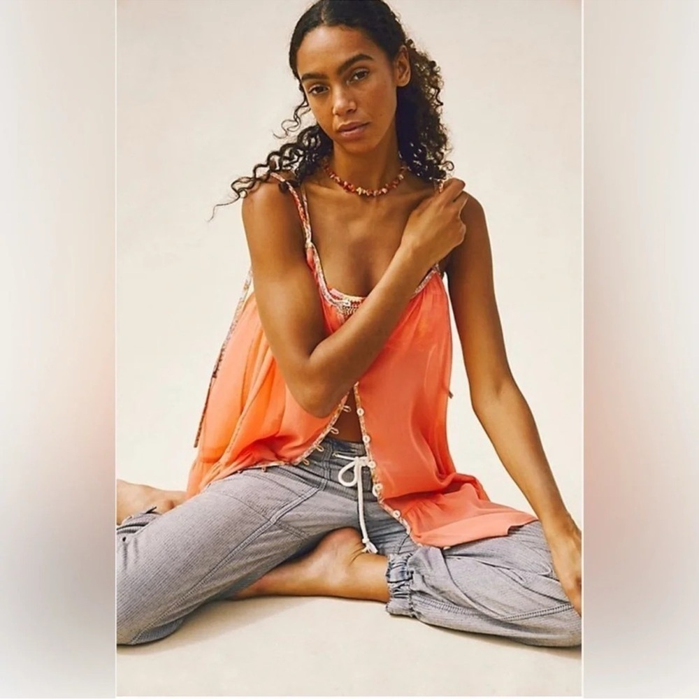 Free People Intimately Bali Sweet Nothing Slip Dress in Coral Size X-Small
